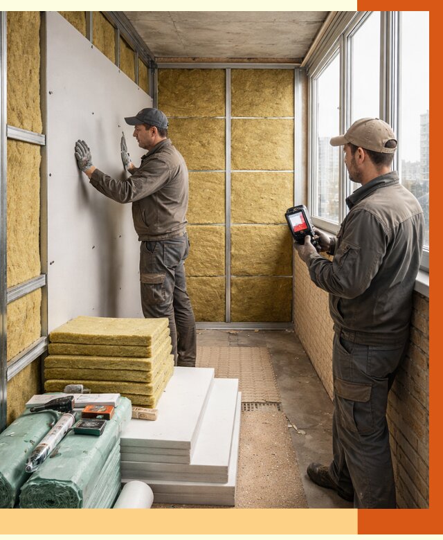 Утепление балкона в Братске от 4592 руб. под ключ | ТепломастерБрт