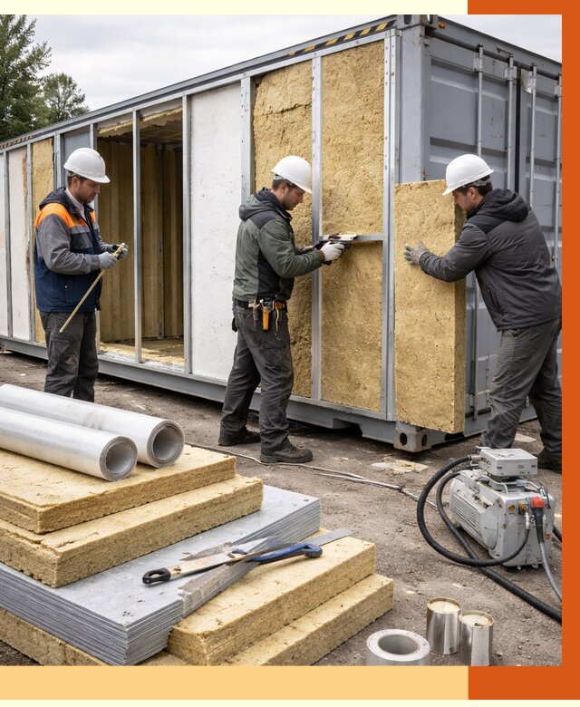 Утепление морского контейнера в Братске от 3827 руб. под ключ | ТепломастерБрт