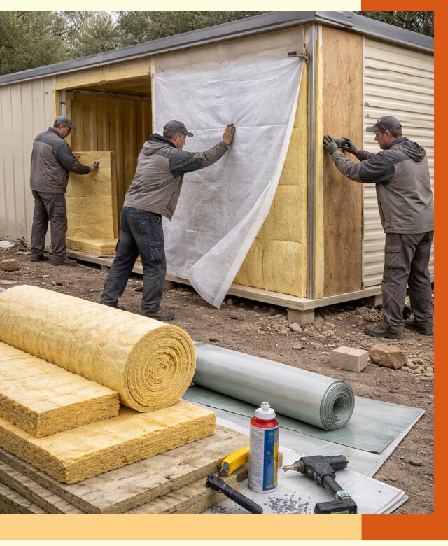 Утепление строительной бытовки в Братске от 12755 руб. под ключ | ТепломастерБрт