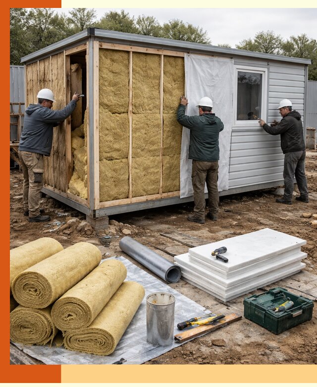 Утепление строительной бытовки под ключ в Братске для любых условий