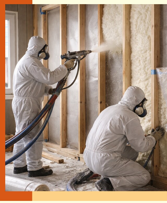 Утепление каркасной стены ППУ в Братске для домов и коттеджей