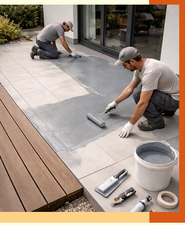 Гидроизоляция террасы в Братске под ключ от 7653 руб./м² | ТепломастерБрт