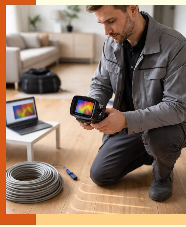 Тепловизионное обследование тёплого пола в Братске для точной диагностики