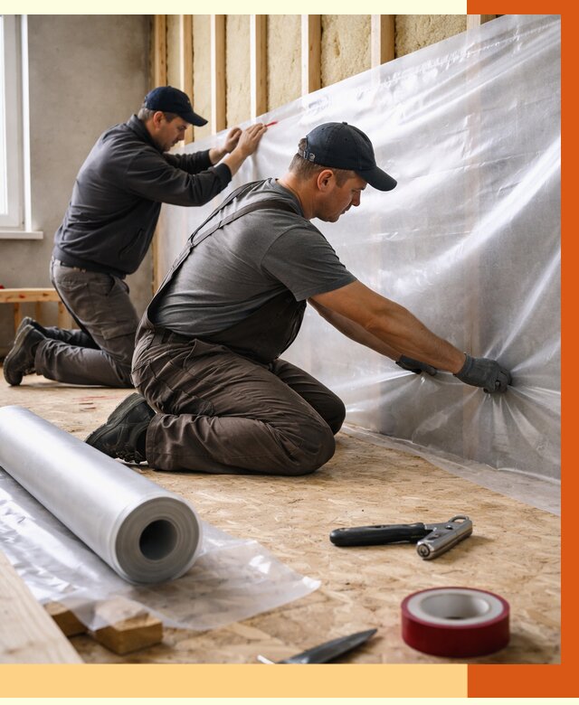 Монтаж пароизоляции в Братске от 2551 руб. — установка и укладка под ключ | ТепломастерБрт